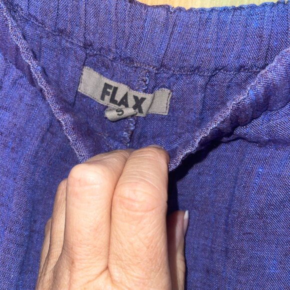 FLAX Womens Pant Set Size M Purple Short Sleeve Layered Simple Casual - Picture 4 of 10